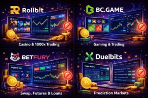 4 esimerkkiä kryptokasinoista, joilla on myös kaupankäyntiä muistuttavia toimintoja